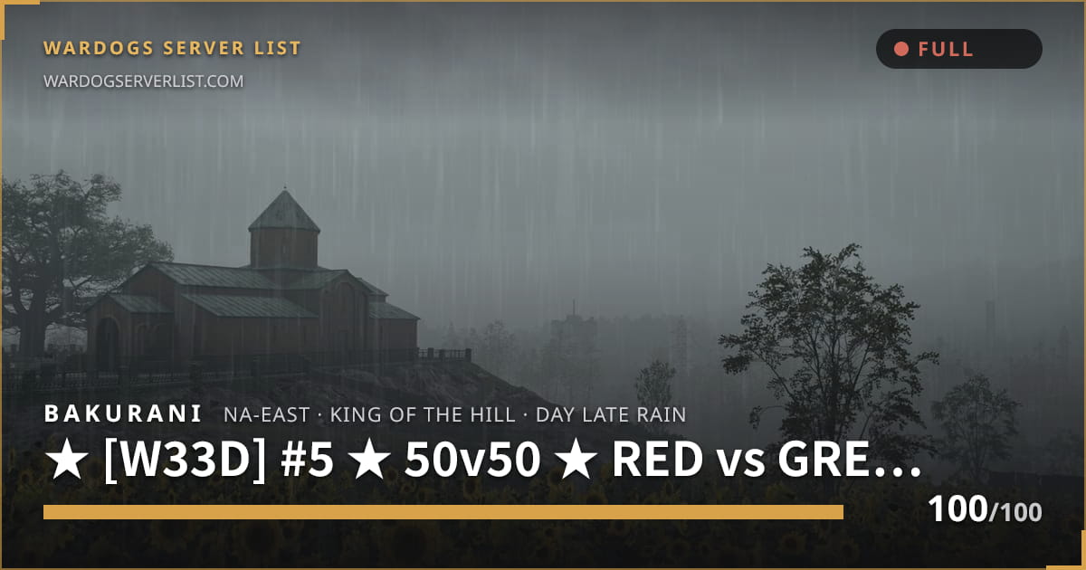 W33D] #5 ★ 50v50 ★ RED vs GREEN ★ RAIN ONLY ★ Wardogs.host: WARDOGS ...